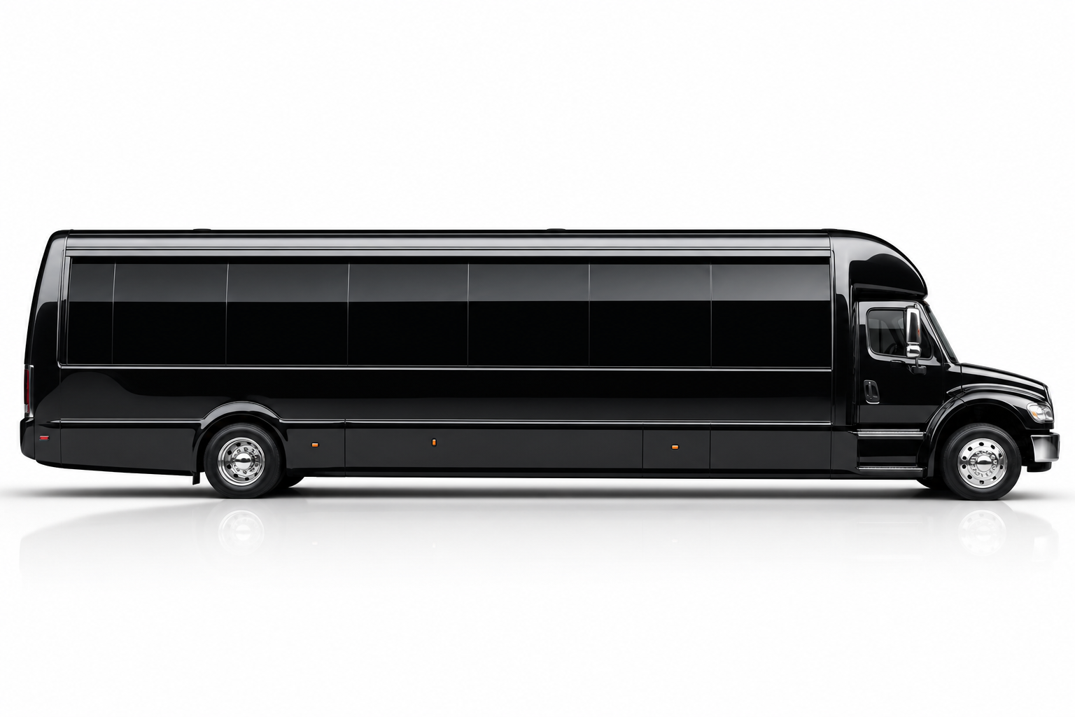 Backstage Global Limousine black luxury party bus