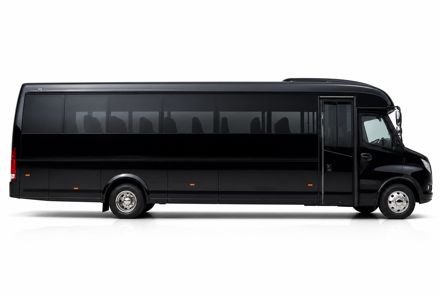 Backstage Global Limousine black executive mini coach shuttle bus