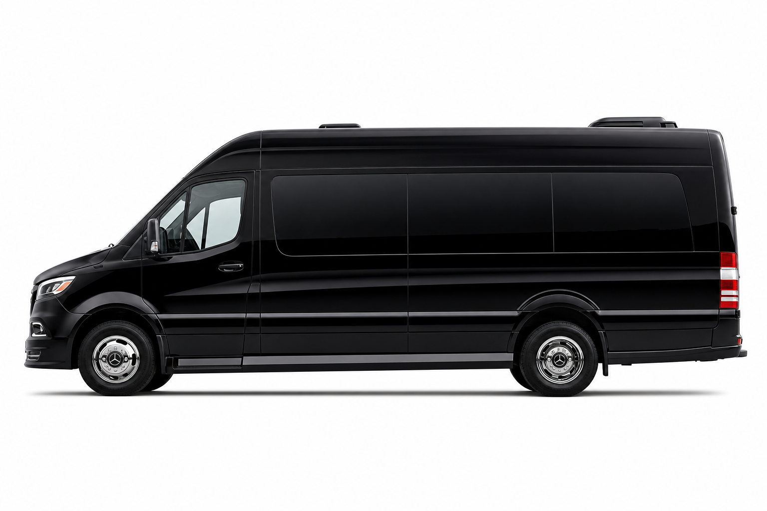 Backstage Global Limousine black Mercedes-Benz Sprinter luxury van